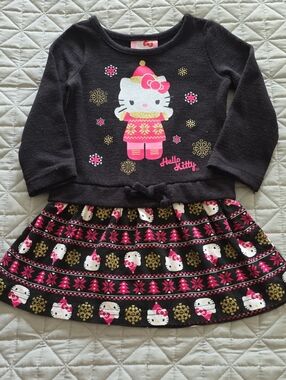 Hello Kitty Black and Pink Holiday Dress